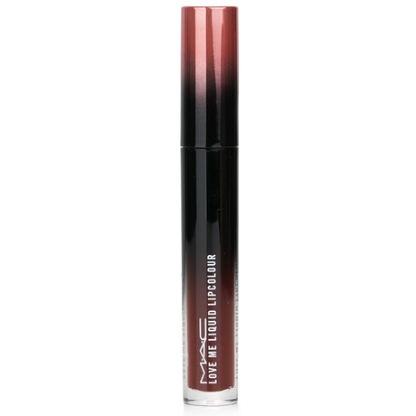 MAC Love Me Liquid Lipcolour in #496 I Vote For Me (Brown) offers hydrating, full-coverage color with a satin finish.