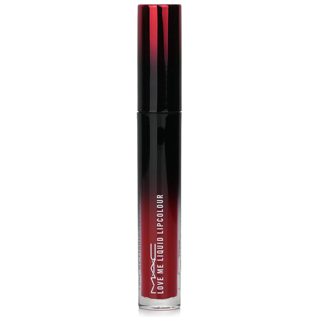 Luxurious MAC Love Me Liquid Lipcolour in #495 Adore Me, a midtone blue red, with 12-hour wear for beautifully soft lips.