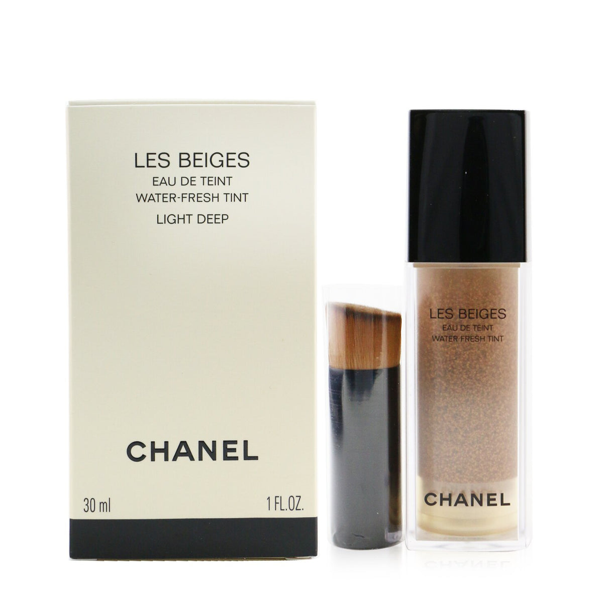 Chanel Les Beiges Water Fresh Tint in #Light Deep, 30ml, offers sheer coverage, hydration, and a natural radiant finish.