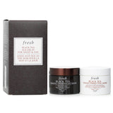 Fresh Black Tea Age-Delay Set featuring Instant Perfecting and Firming Overnight Masks for luxurious anti-aging skincare.