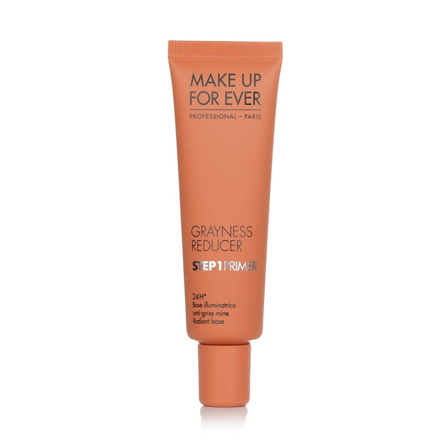 Make Up For Ever Step 1 Primer in Grayness Reducer, 30ml, enhances radiance and evens skin tone for a flawless complexion.