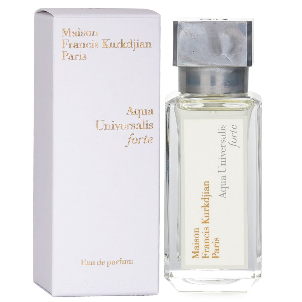 Elegant 35ml Maison Francis Kurkdjian Aqua Universalis Forte Eau De Parfum, a unisex floral woody musk fragrance.