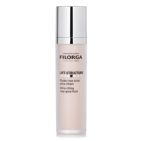 Filorga Lift-Structure Ultra-Lifting Rosy-Glow Fluid in a sleek 50ml bottle, offering lifting, plumping, and glowing benefits for youthful skin.