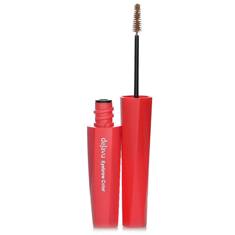 Waterproof Ash Brown eyebrow mascara with a fine brush for natural, defined brows that stay soft and easily removable.