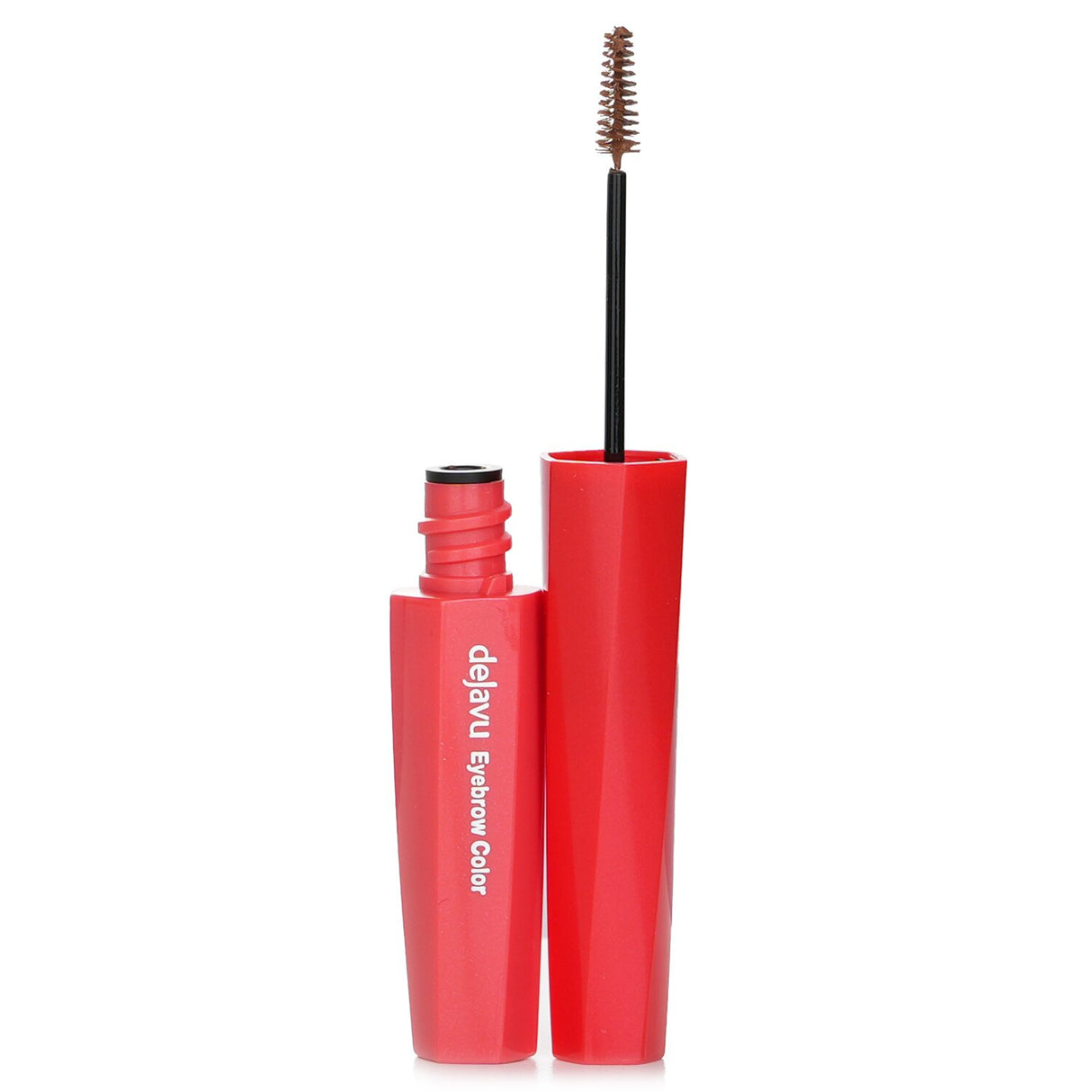 Waterproof eyebrow mascara in warm brown with a fine brush for natural-looking brows; easy to apply and remove.