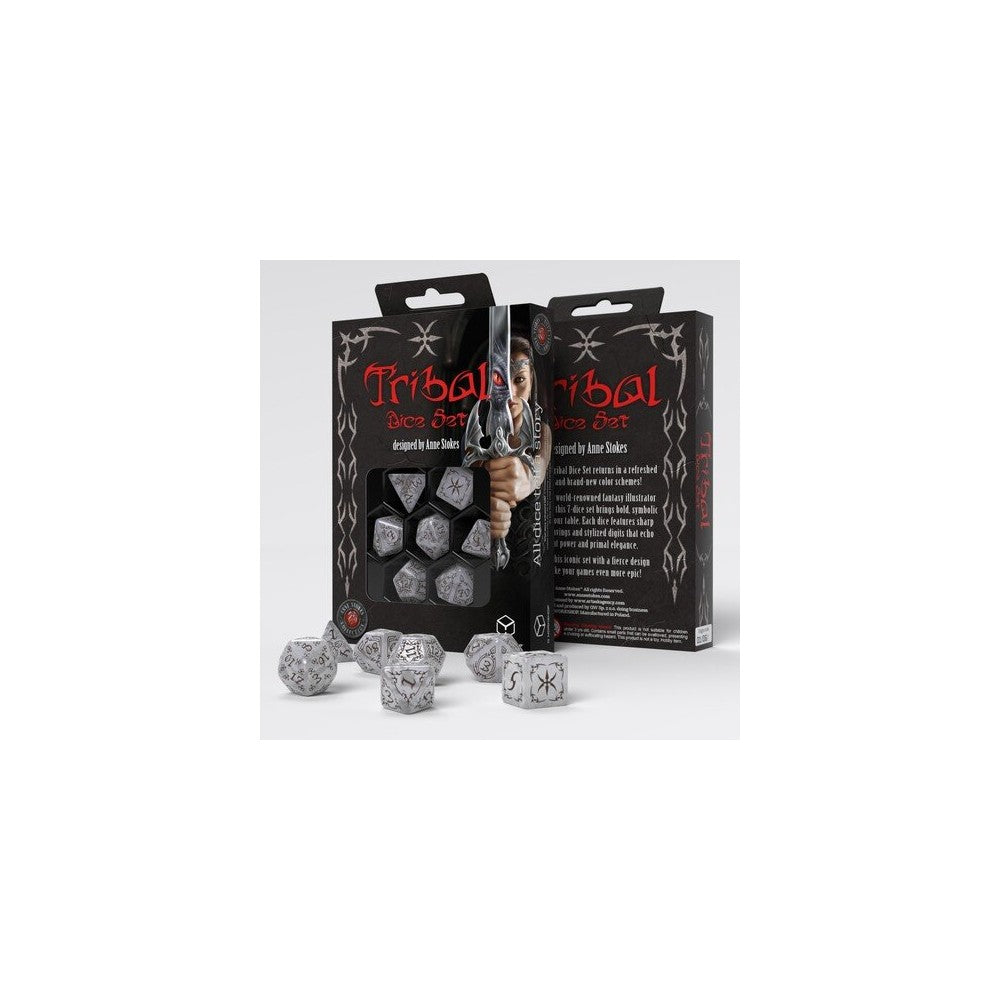 Q Workshop - Tribal - Pearl & Brown Dice Set