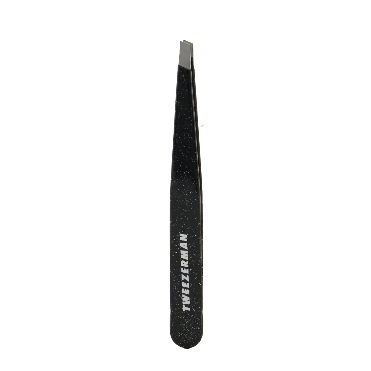 Elegant Dusted Onyx Tweezerman Slant Tweezer with precise stainless steel tips for effortless hair removal and eyebrow shaping.