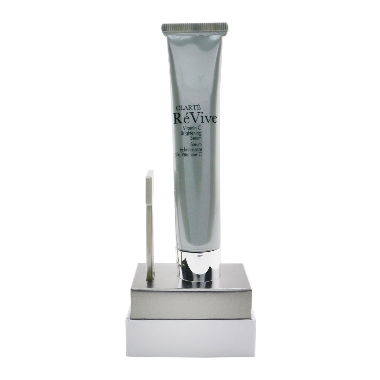 ReVive Clarte Vitamin Brightening Serum in dual-chamber packaging, featuring 15% Vitamin C and hydrating ingredients for glowing skin.