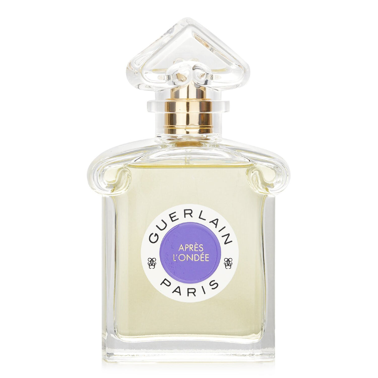 Guerlain Apres L'Ondee Eau De Toilette in a 75ml bottle features a floral fragrance with notes of orange blossom, violet, and vanilla.