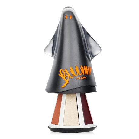 Pupa Ghost Kit #003 (Black Mood) featuring 4 eyeshadows and a matte lip cream for versatile, high-impact makeup looks.