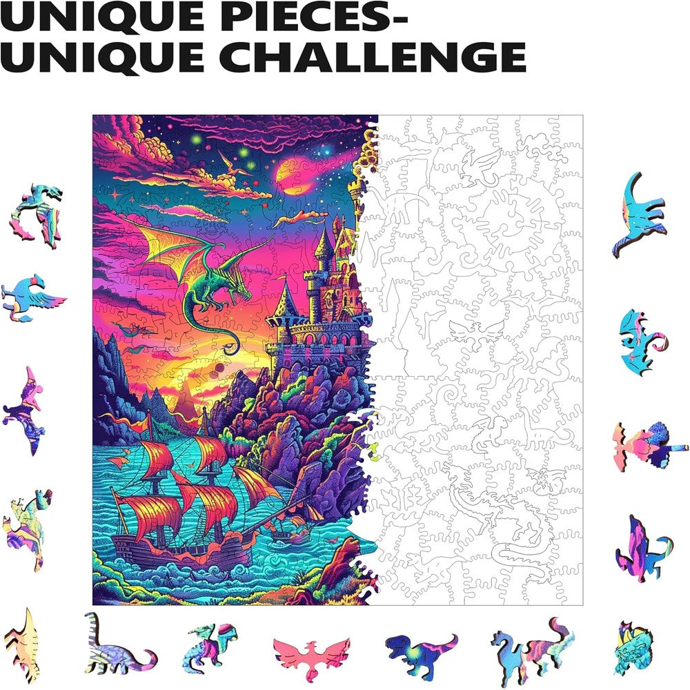 Trippy Puzzles - 300 Piece Wood Jigsaw Dragon's Dream