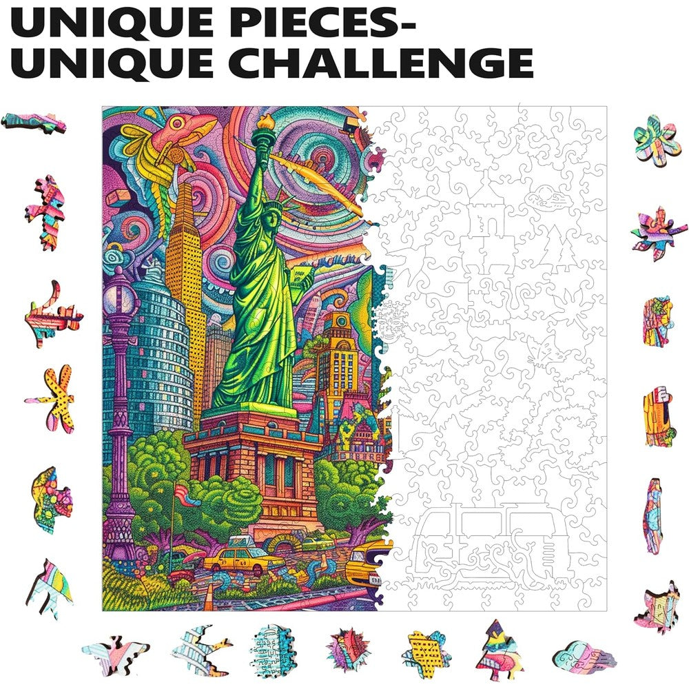 Trippy Puzzles - 300 Piece Wood Jigsaw Mystical Manhattan
