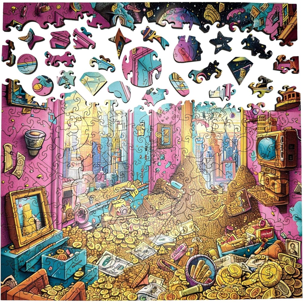 Trippy Puzzles - 300 Piece Wood Jigsaw Treasure Trove