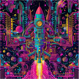 Trippy Puzzles - 300 Piece Wood Jigsaw Galactic Gear
