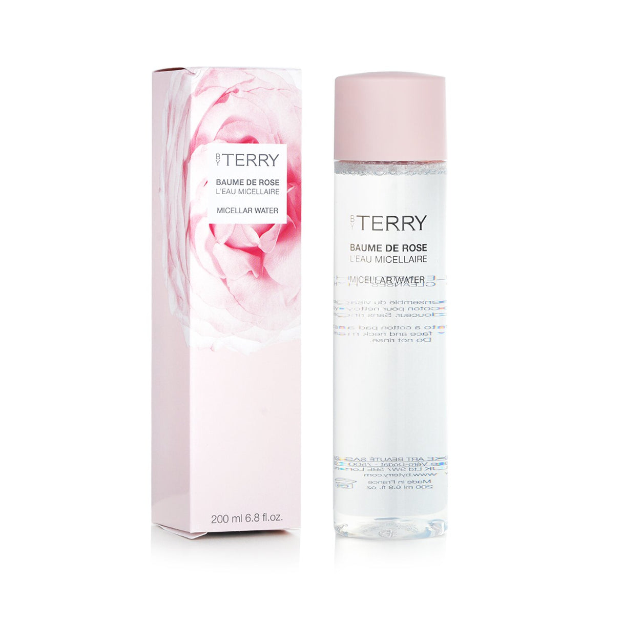 Luxurious 200ml micellar water cleanser, enriched with rose extracts for hydrated, radiant skin; perfect for all skin types.