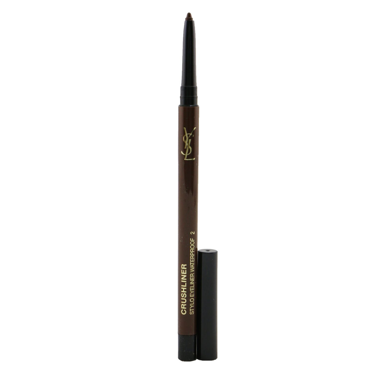 Retractable waterproof eyeliner in #02 Brun Universel, featuring a smudge-resistant formula with nourishing Pomegranate Extract.