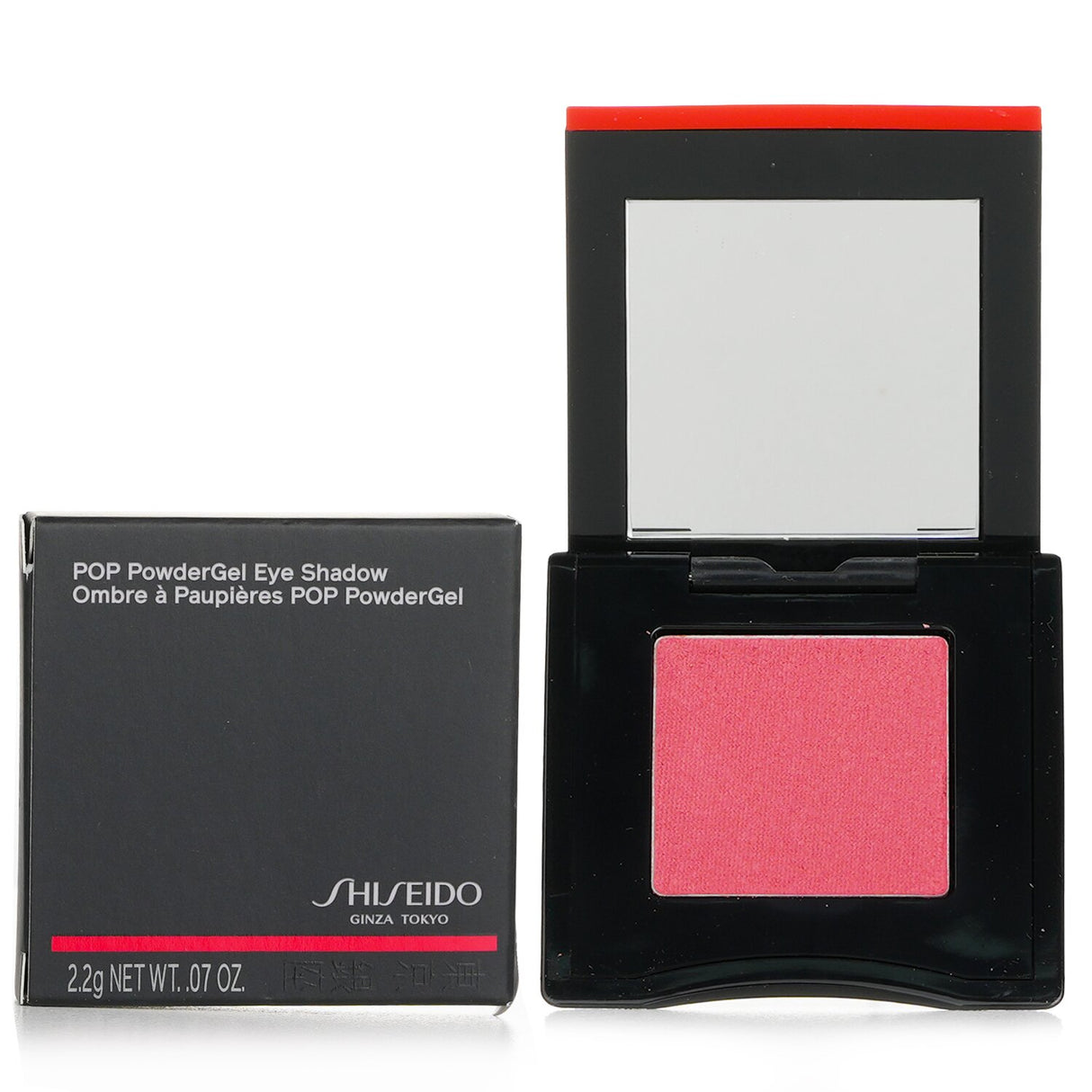 Shiseido POP PowderGel Eye Shadow #03 Fuwa-Fuwa Peach in a vibrant peach shade with matte, shimmer, and sparkle finishes.