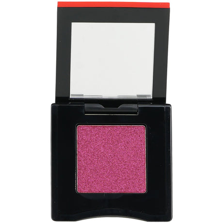 Shiseido POP PowderGel Eye Shadow in #18 Doki-Doki Red, featuring hybrid texture for vibrant, long-lasting color.