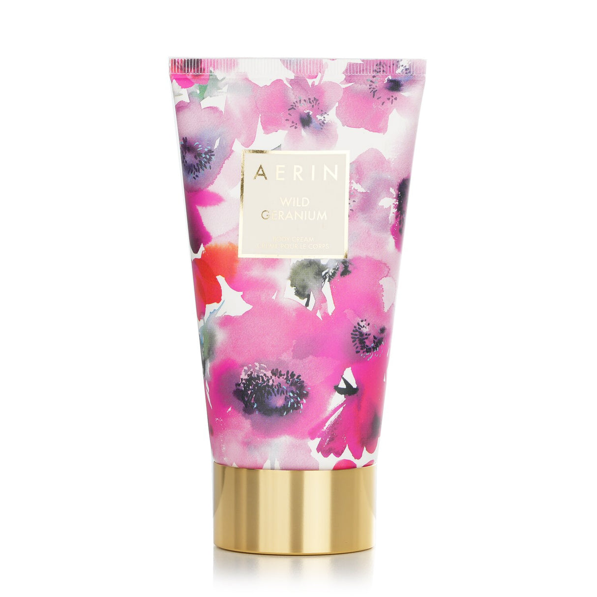 Luxurious Aerin Wild Geranium Body Cream (150ml), hydrates and scents skin with a floral green fragrance, leaving it soft and smooth.