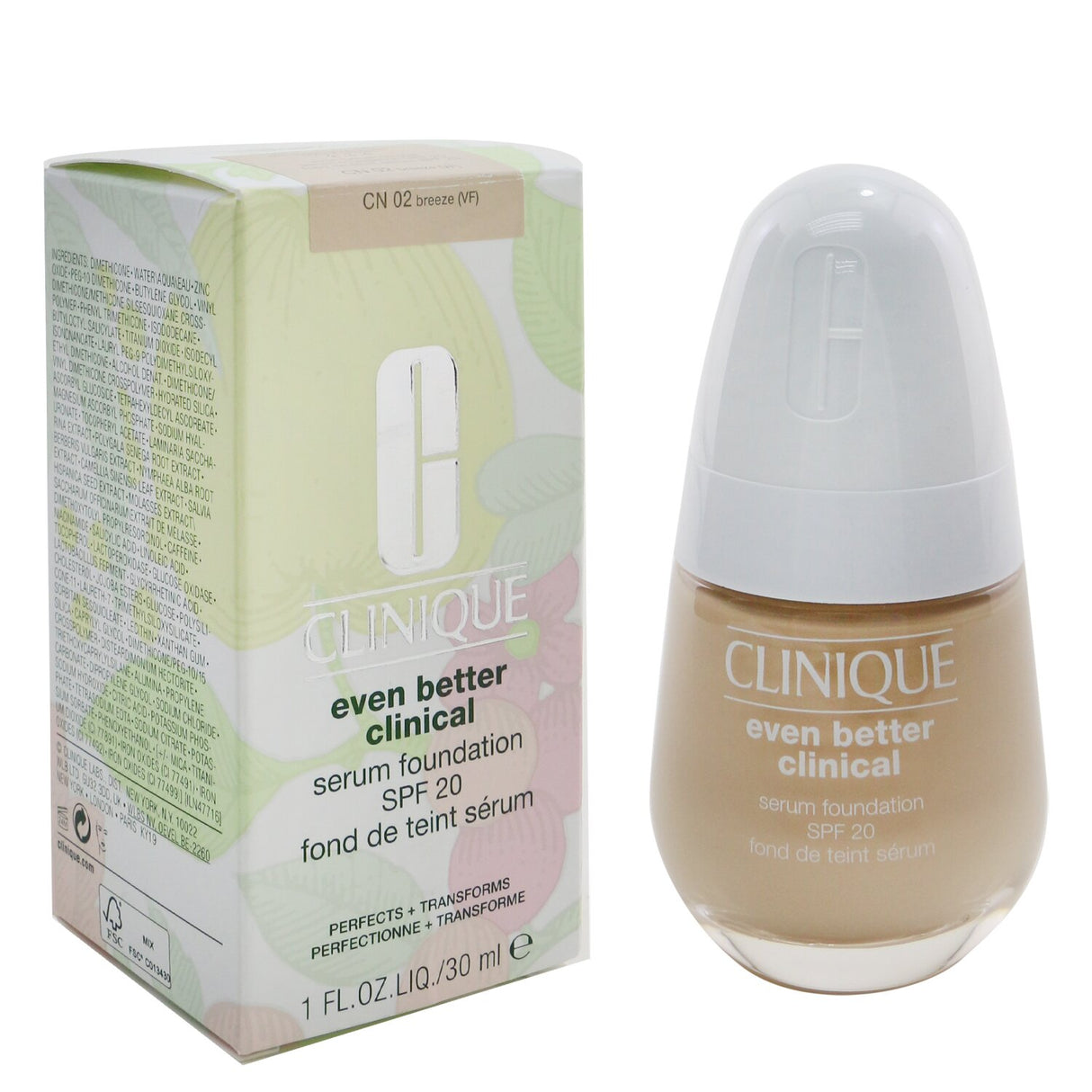 Clinique - Even Better Clinical Serum Foundation SPF 20 - # CN 02 Breeze  - 30ml