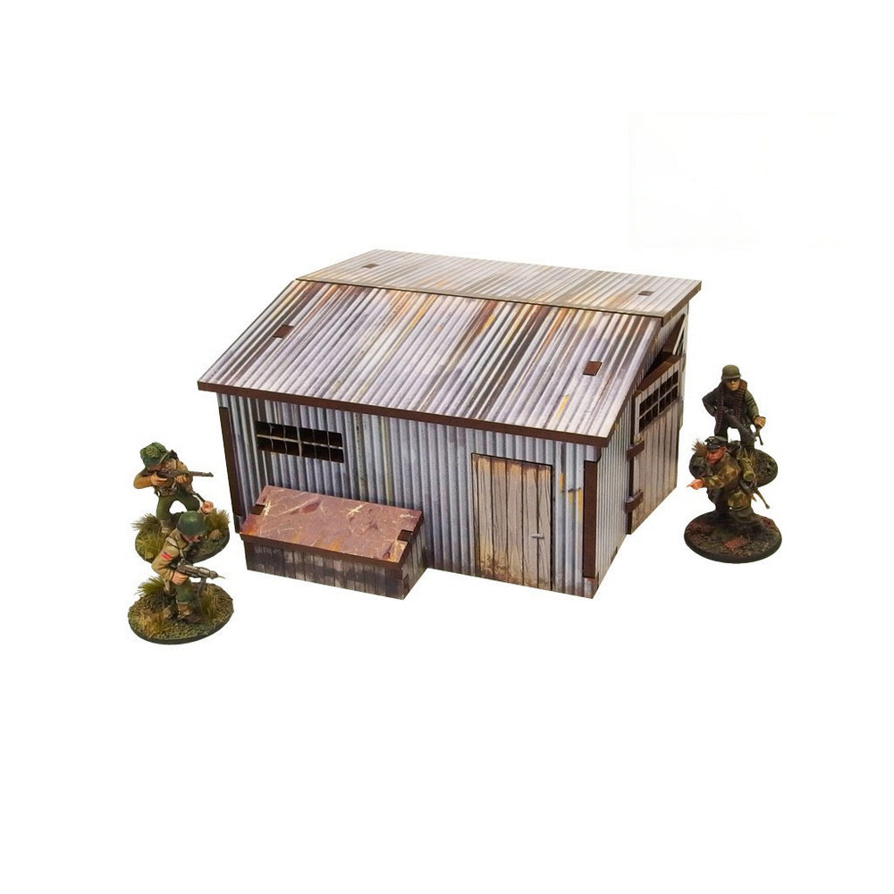 Micro Art Studio - WW2 Normandy Large Tin Shed PREPAINTED [28mm/1:56]