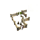 Micro Art Studio - WW2 Normandy Wall w. Gate (high) PREPAINTED [28mm/1:56]