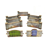 Micro Art Studio - WW2 Normandy Wall w. Gate (high) PREPAINTED [28mm/1:56]