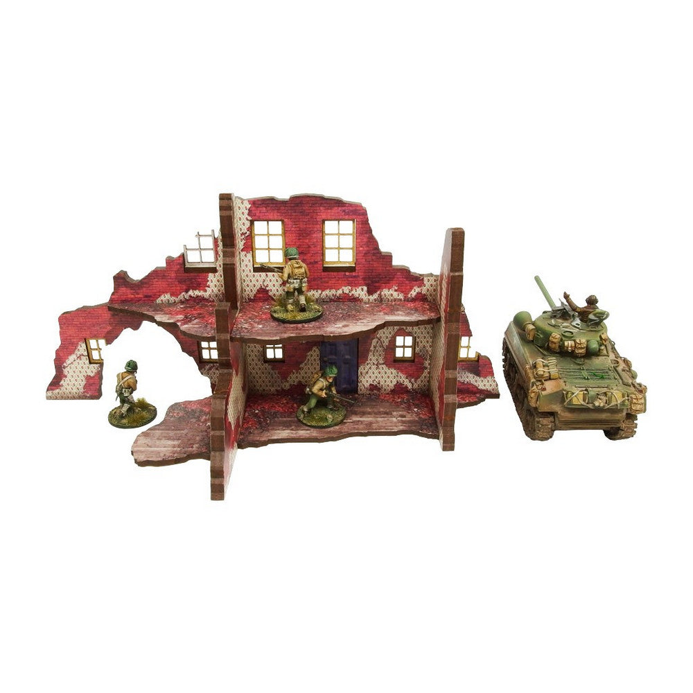 Micro Art Studio - WW2 Normandy Ruined Large House Ă˘â‚¬â€ś 2 PREPAINTED