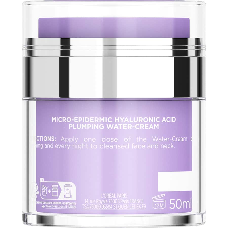 Loreal Revitalift Filler Face Cream Hyaluronic Acid Pluming Water 50mL