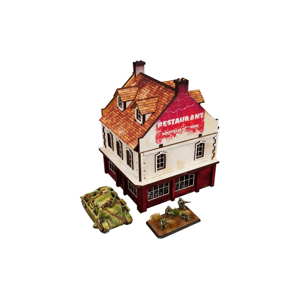 Micro Art Studio - WW2 Normandy Restaurant PREPAINTED [15mm/1:100]