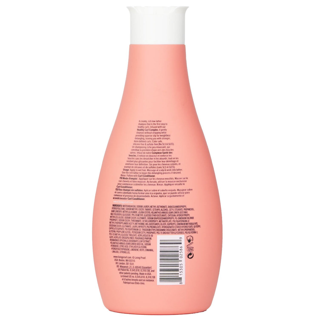 Living Proof Curl Shampoo: creamy, low-lather cleanser for waves, curls & coils, enhancing curl definition and moisture.