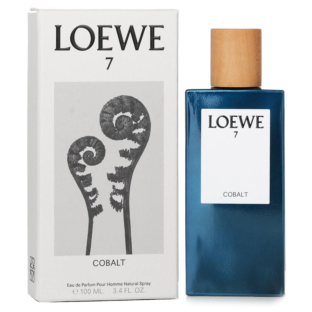 Loewe - 7 Cobalt Eau De Parfum Spray 100ml, a sophisticated woody-spicy scent with tonka beans, sage, and incense notes.