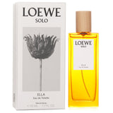 Loewe Solo Ella Eau De Toilette Spray 50ml, a floral fruity gourmand fragrance with passionfruit, peony, and vanilla notes.