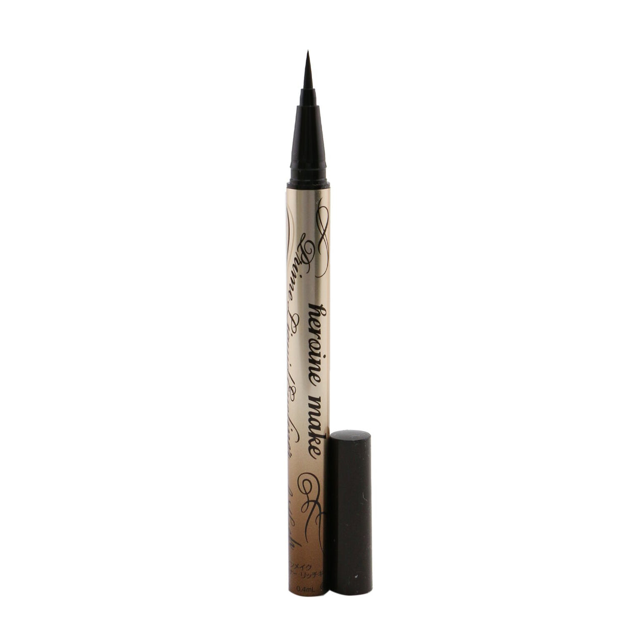 Precision liquid eyeliner in #02 Black Brown, featuring a smudge-proof, waterproof formula with a 0.1mm tip for flawless application.