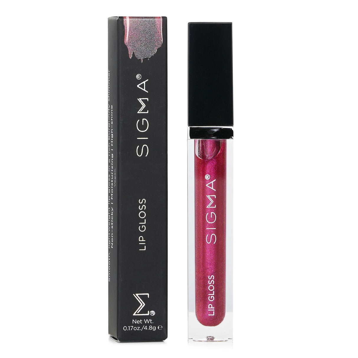 Sigma Beauty Lip Gloss in #Heartfelt, a vegan, non-sticky formula offering high shine and moisturizing coverage.