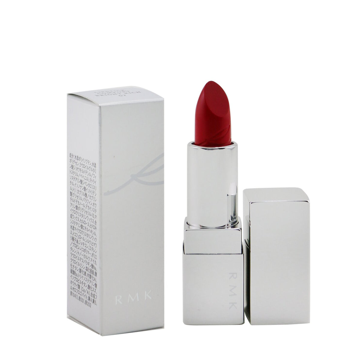 Vibrant RMK Comfort Bright Rich Lipstick #07 Valentine Day, 2.7g, offers smooth application and lasting color with subtle shine.