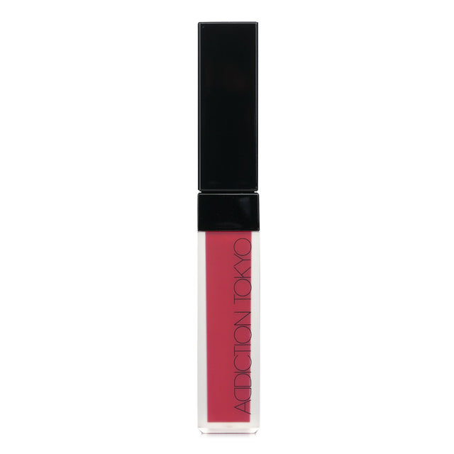 Vivid matte liquid lipstick in #005 Red Red, offering long-lasting color with a weightless, comfortable wear. Fragrance-free.