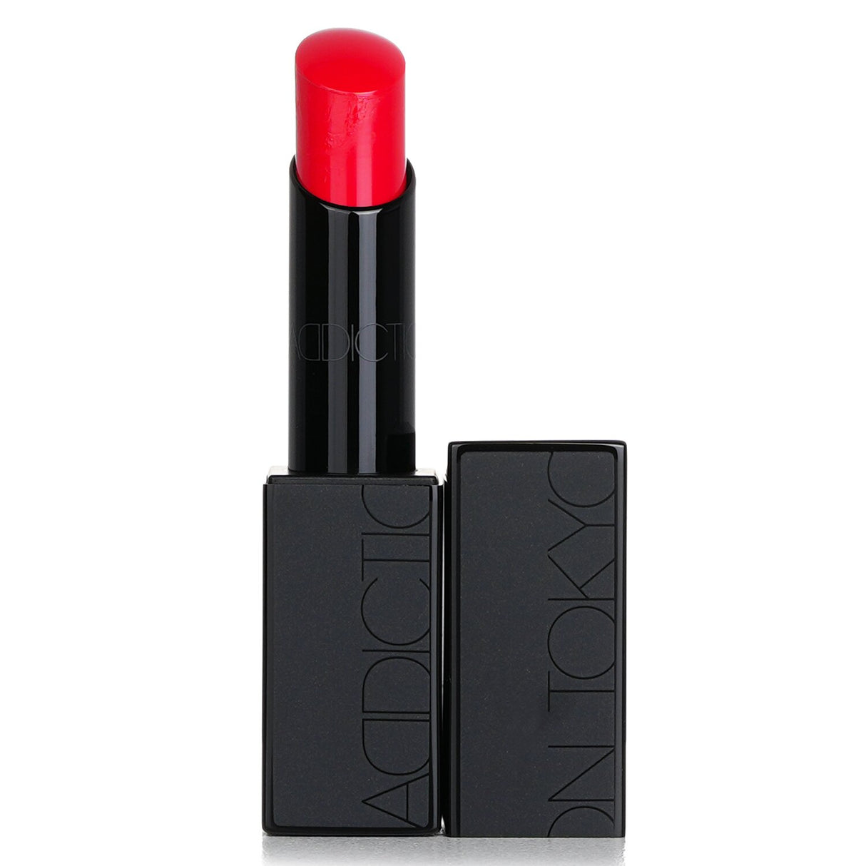 Vibrant pink lipstick with creamy texture, luxurious shine, and moisturizing formula for an elegant pout.