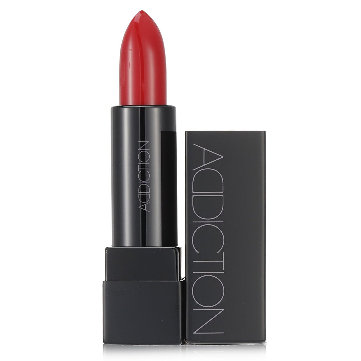 Deep bold lipstick in #010 China Girl, enhancing lips with vibrant color and smooth, long-lasting texture.