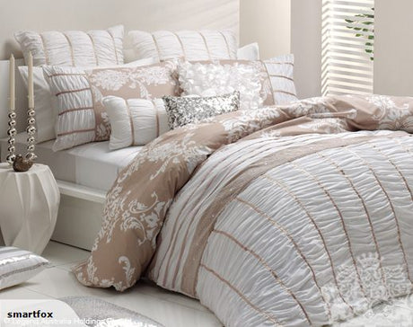 Stylish long linen cushion from Logan and Mason, perfect for adding elegance and comfort to any living space.