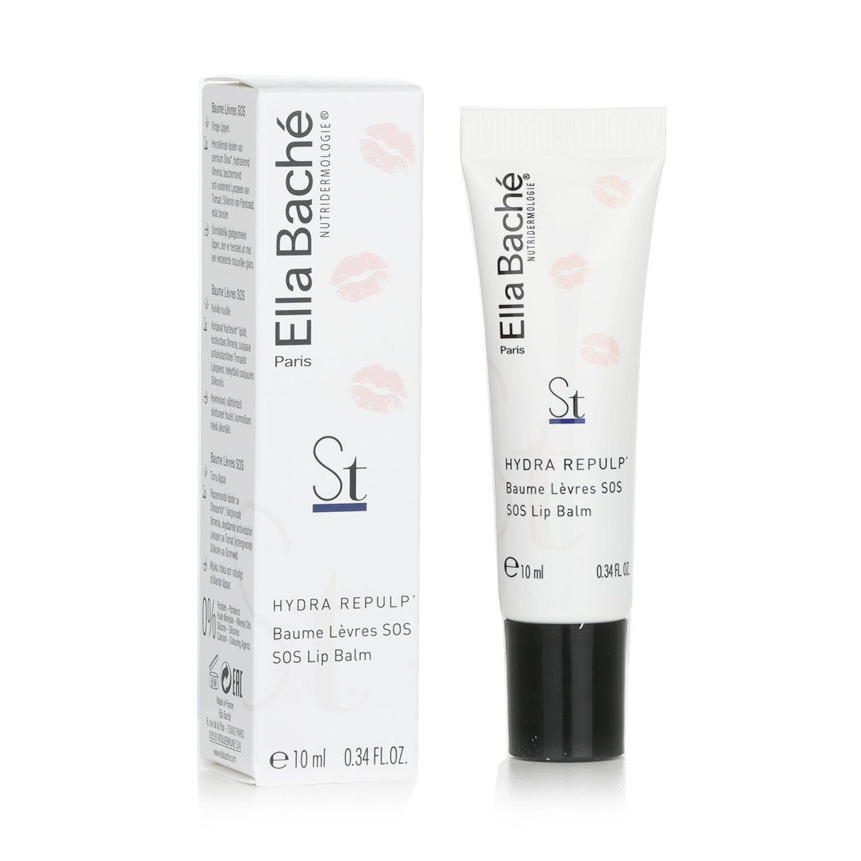 Luxurious Ella Bache Hydra Repulp SOS Lip Balm in 10ml, restores very dry lips with shea lipids and ximenia oil for deep hydration.