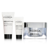 Filorga Anti-Ageing Revolution Gift Set featuring three skincare products and a stylish bag, designed for youthful, radiant skin.