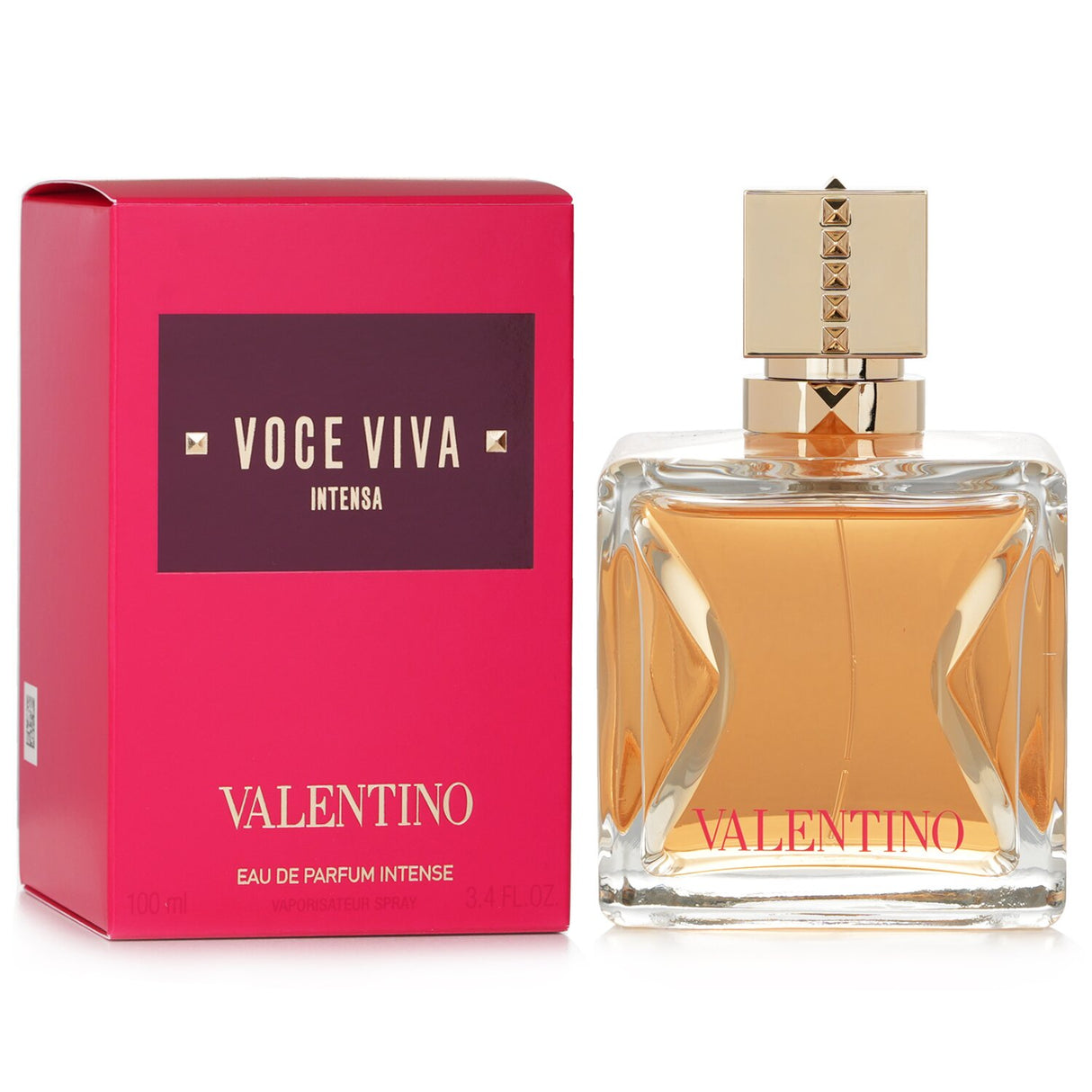 Valentino Voce Viva Intensa Eau De Parfum in a 'V' bottle, featuring floral notes for modern, confident women.