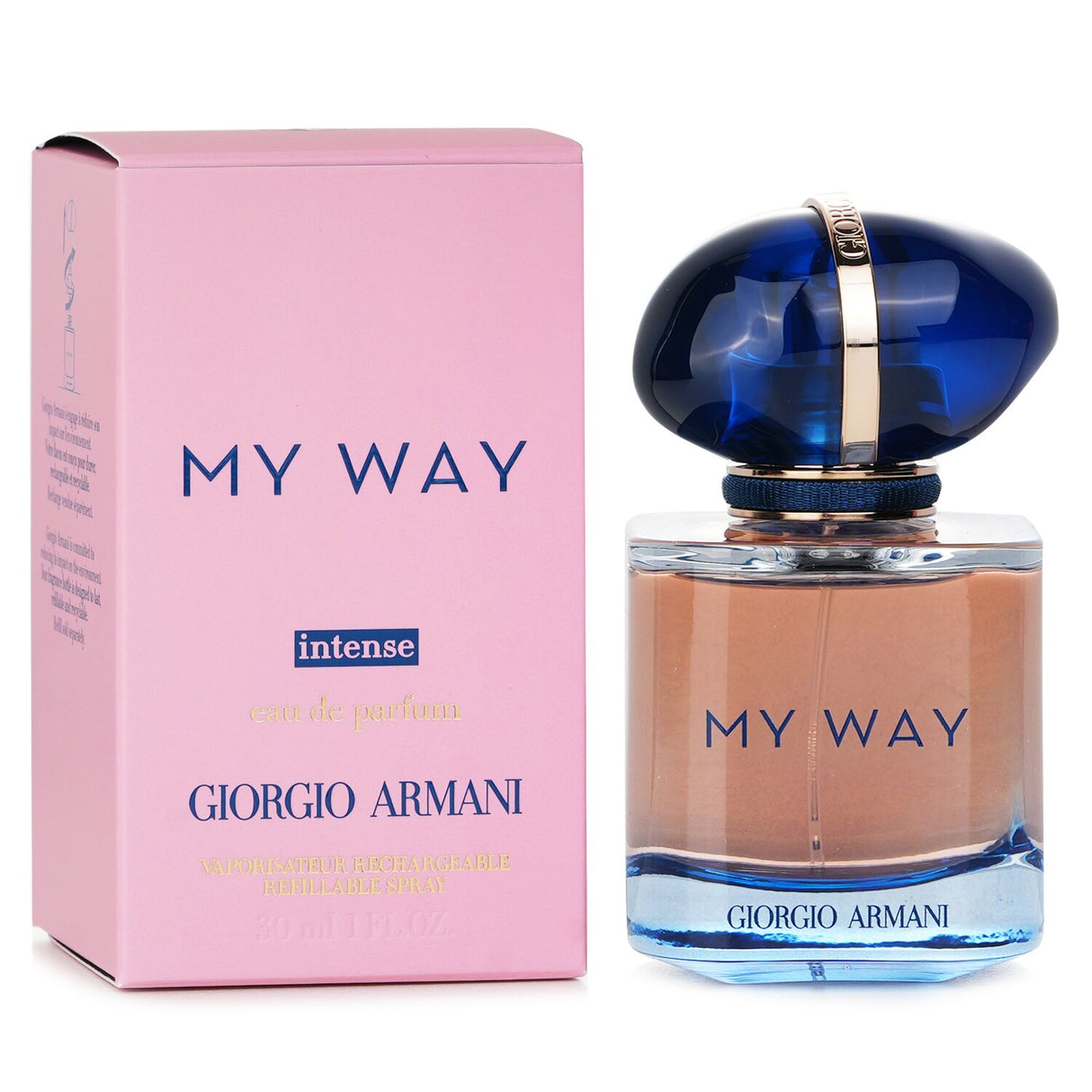 Giorgio Armani My Way Intense Eau De Parfum, 30ml: luxurious floral-woody fragrance with orange blossom, tuberose, sandalwood, and vanilla.