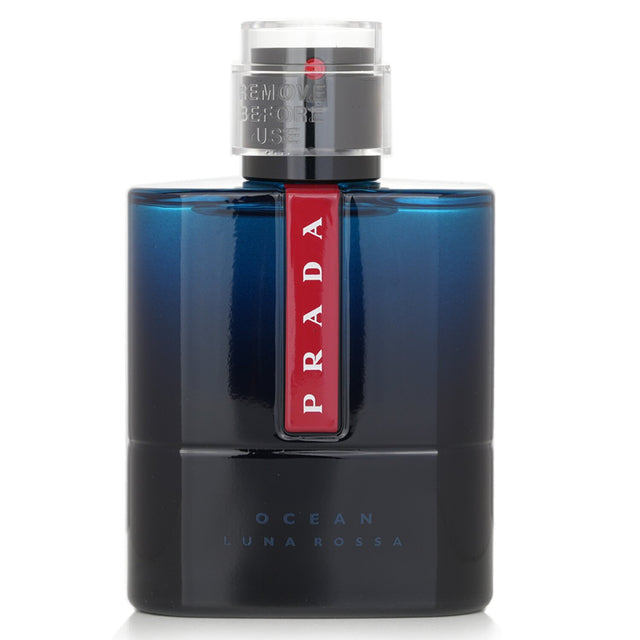 Prada Luna Rossa Ocean 100ml fragrance for men features fresh and spicy notes, embodying elegance and adventure.