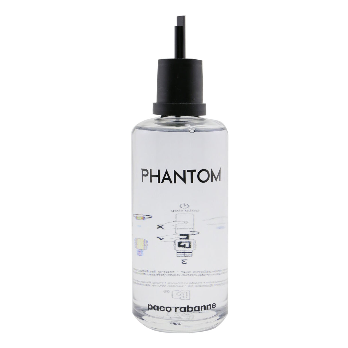 Paco Rabanne Phantom Eau De Toilette Refill 200ml with fresh lavender, zesty lemon, and warm vanilla notes for men.