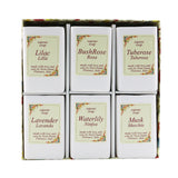 Nesti Dante Floral Notes Soap Set featuring six luxurious 100g bars in lilac, bush rose, tuberose, lavender, waterlily, and musk.