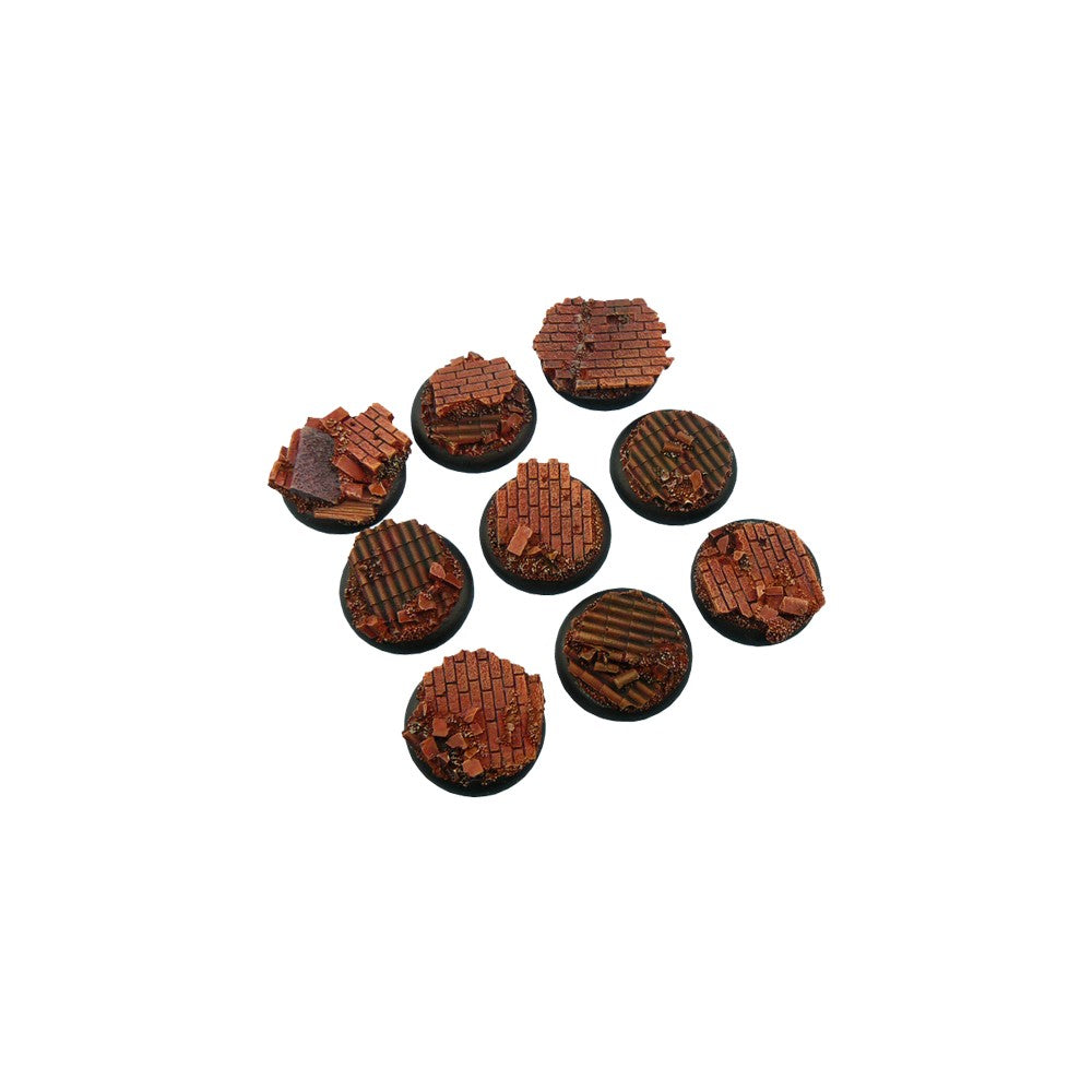 Micro Art Studio - Resin Wide Lip Round Bases - Old Factory Bases - WRound 30mm