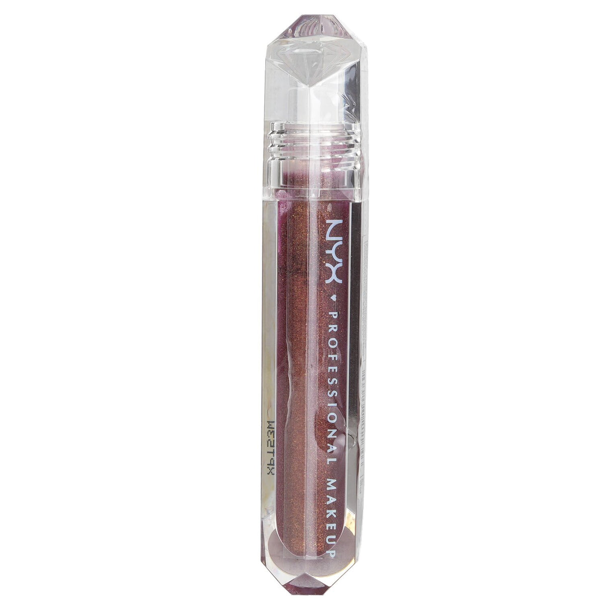 Ultra-shimmering lip gloss with micro-pearls and Argan Oil for a radiant, moisturizing finish in diamond-cut packaging.