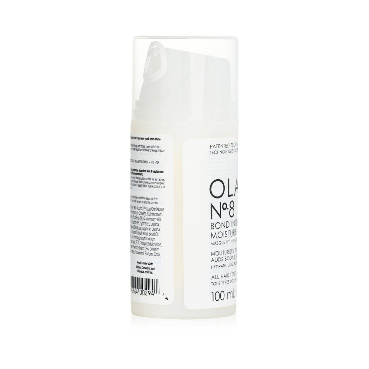 Olaplex No. 8 Bond Intense Moisture Mask in a 100ml jar, promotes hair repair, moisture, and shine for all hair types.